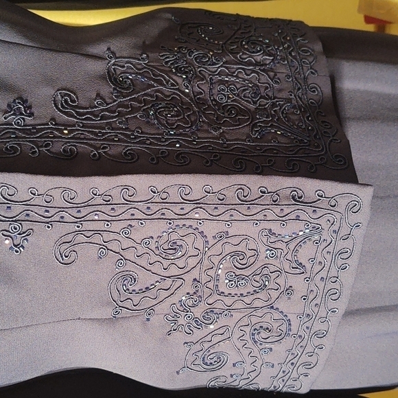 R&M Richards Beaded and Embroidered Royal Blue Matching Set Sz 8 - Picture 4 of 14